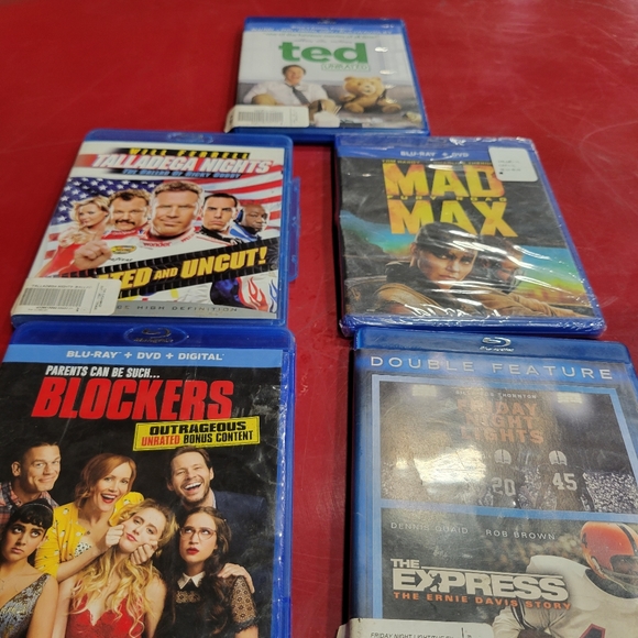 Blu-ray five title package deal Mad Max Talladega Nights Ted and
